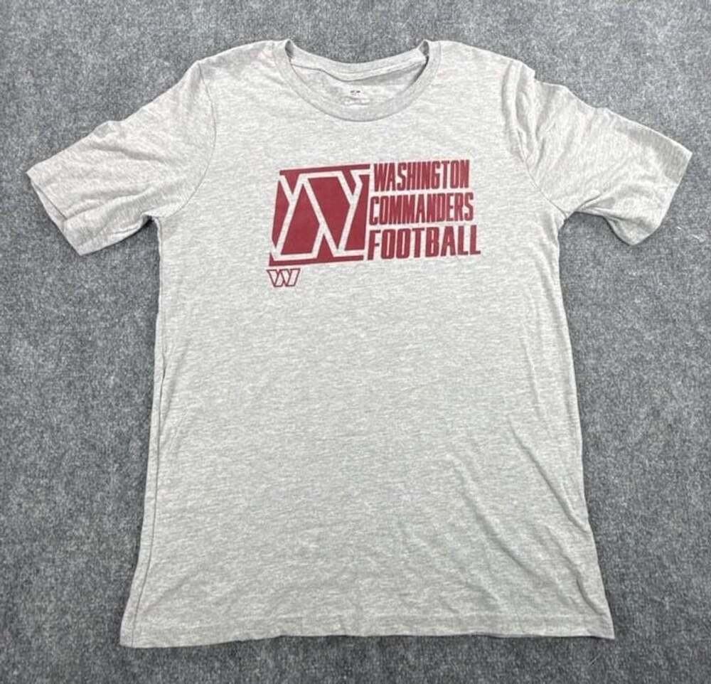 NFL Washington Commanders T-Shirt Youth Size XL 18/20 Gray - NWOT